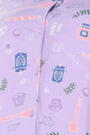 Zivame Farm Lore Knit Cotton Pyjama Set - Lilac Breeze — thumbnail 4